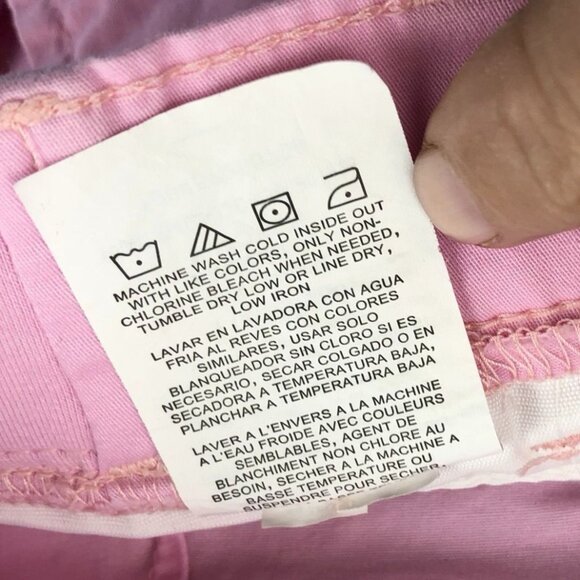 Lee Women Cargo Capri Pants Size 8 Medium Widde Leg Outdoors Casual Pink Classic - Picture 9 of 12